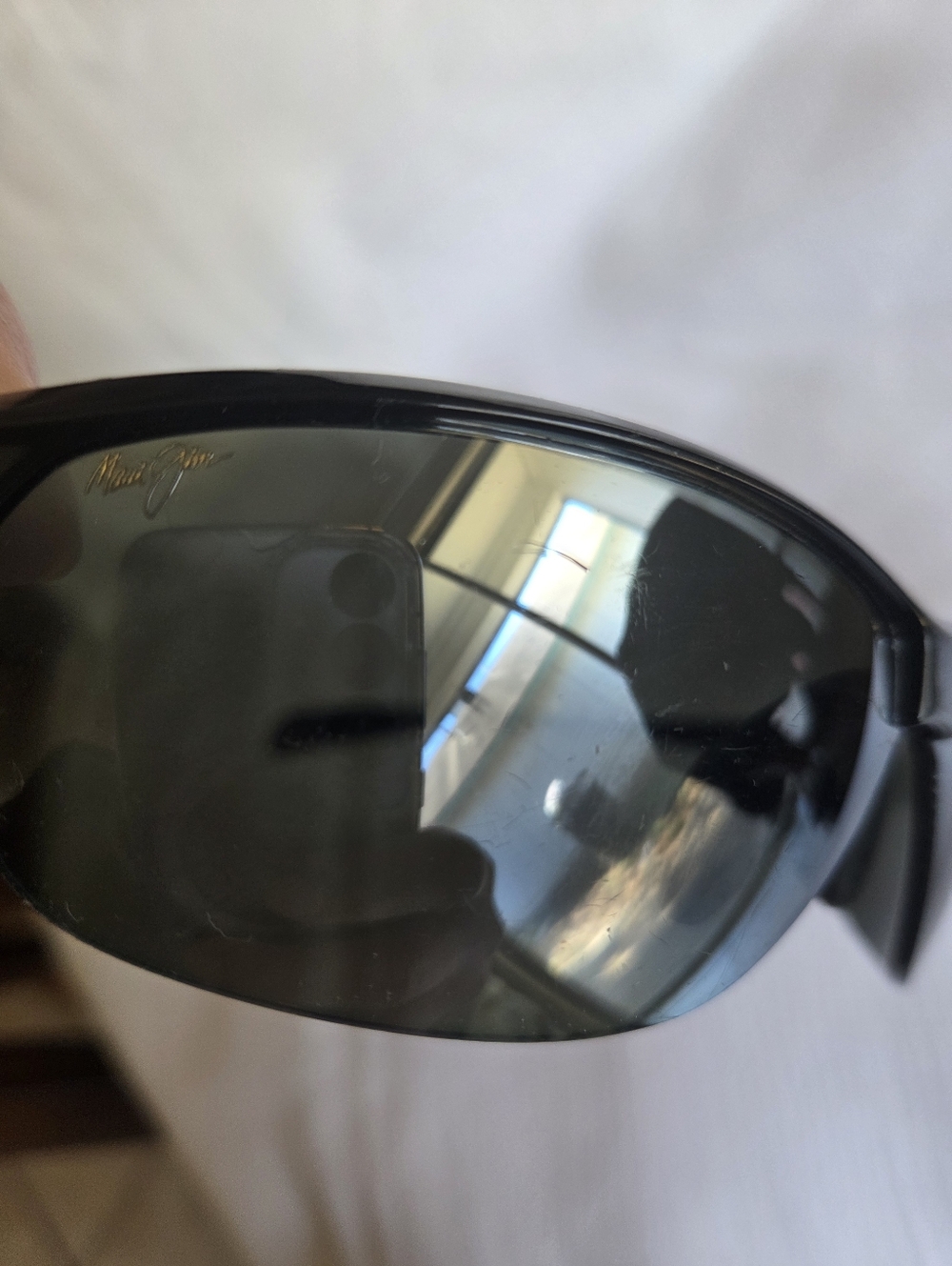 Maui Jim Hot Sands Glossy Black Sport Wrap Sunglasses (NO BOX). - Picture 7 of 7